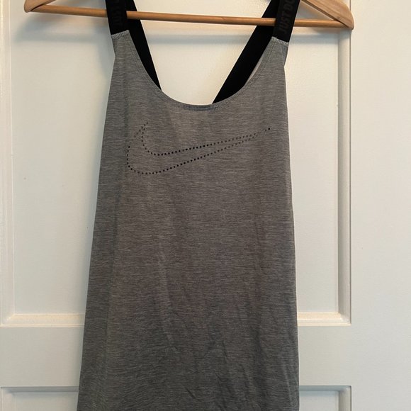 Nike DryFit Tank, Gray, Size M - Picture 2 of 5